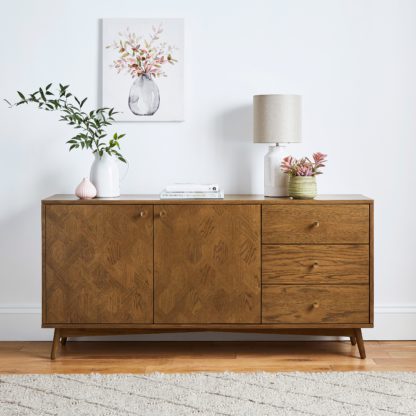 An Image of Farris Large Sideboard Light Oak