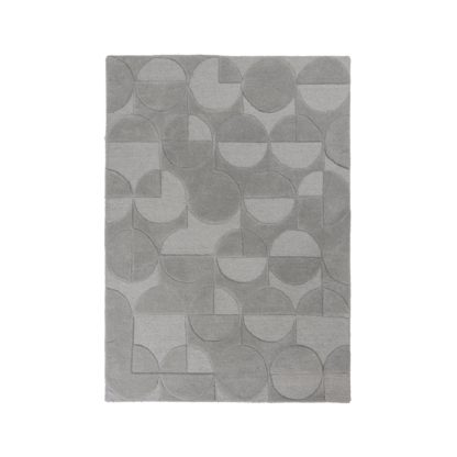 An Image of Gigi Geometric Rug Grey