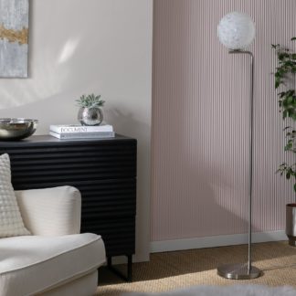 An Image of Habitat Confetti Floor Lamp - Nickel & White