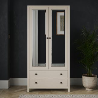 An Image of Malone Double Wardrobe Grey