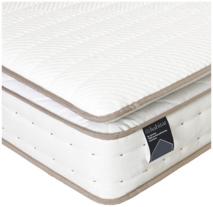 An Image of Habitat Ari Natural 1000 Pkt Pillowtop Mattress - Single