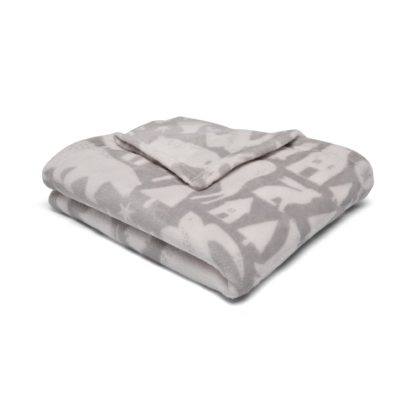 An Image of Fusion Snug Scandi Animals 120cm x 150cm Throw Grey