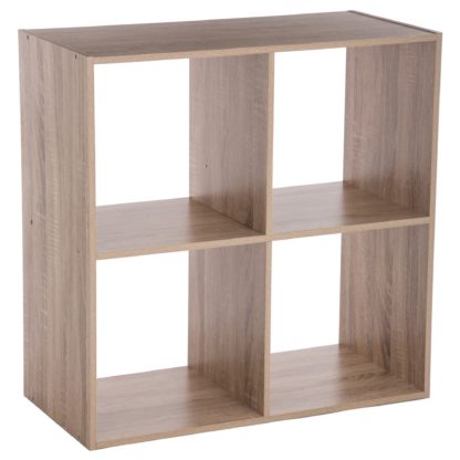 An Image of Mix and Modul Cube Organiser 4 Shelf Unit White