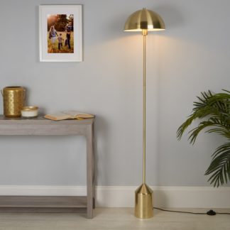 An Image of Dome Floor Lamp - Satin Brass