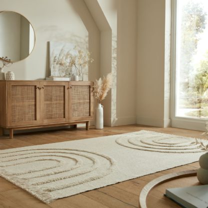 An Image of Kiara Rainbow Rug Cream