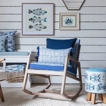 An Image of Jonas Tarwen Rocking Chair Blue