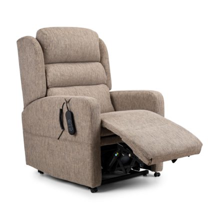 An Image of Camberley Dual Motor Deluxe Rise and Recline Chair Chenille Silver