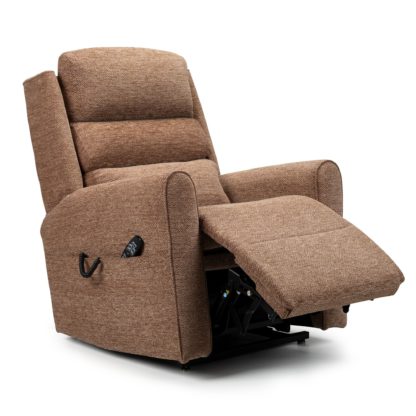 An Image of Balmoral Premier Plus Rise and Recline Chair Chenille Pebble