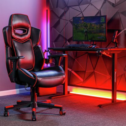 An Image of X Rocker Drogon Ergonomic Office Gaming Chair - Black & Gold