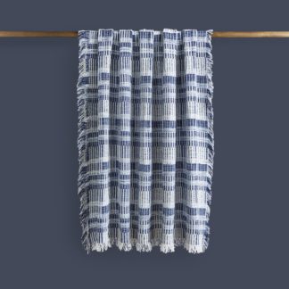 An Image of West Grid Throw Blue