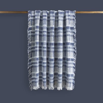 An Image of West Grid Throw Blue