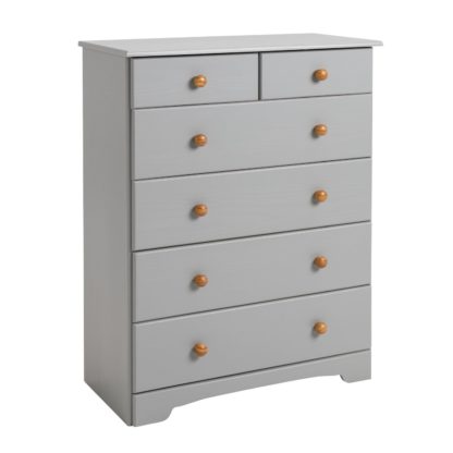 An Image of Argos Home Nordic 4 + 2 Drawer Chest - Grey