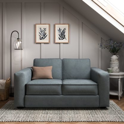 An Image of Claude Soft Chenille 2 Seater Sofa Natural Chenille