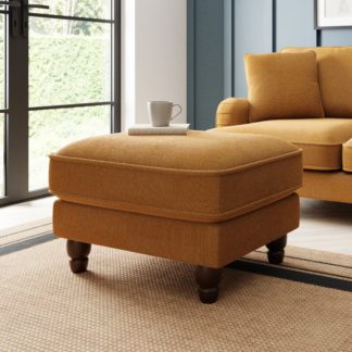 An Image of Beatrice Tonal Chenille Footstool Tonal Chenille Honey