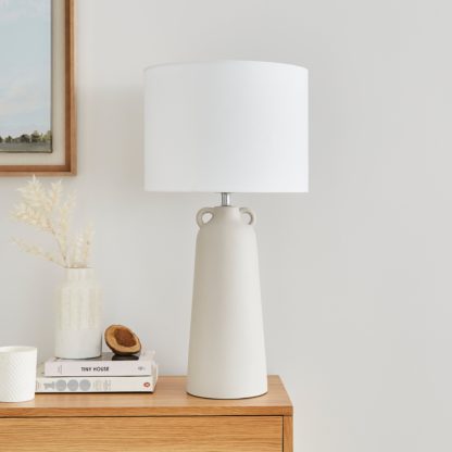 An Image of Burford Resin Table Lamp Grey