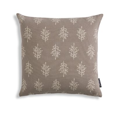 An Image of Habitat Leaf Print Reverse Cushion Cover - 2 Pack - 43x43cm