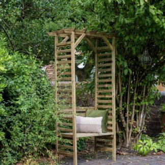 An Image of Forest Garden Palma 2 Seater Wooden Arbour