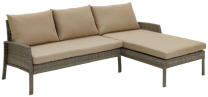 An Image of Argos Home Lucia 3 Seater Metal Garden Corner Sofa Set