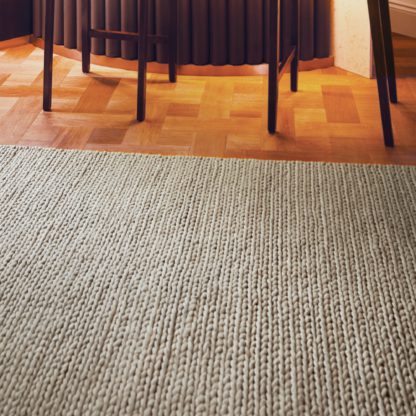 An Image of Fusion Textured Wool Rug Dove (Grey)