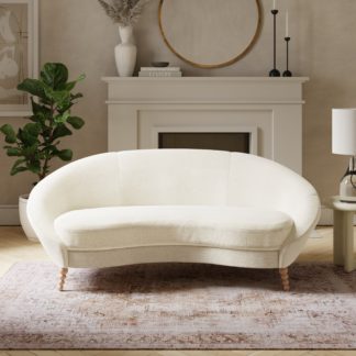 An Image of Ivy Chunky Soft Chenille 3 Seater Sofa, Ivory Ivory