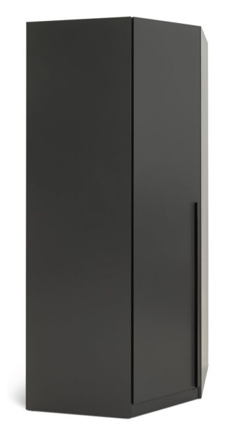 An Image of Habitat Munich Corner 1 Door Wardrobe - Anthracite