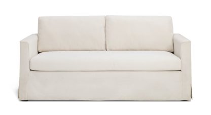 An Image of Habitat Arlo Fabric 3 Seater Sofa - Natural