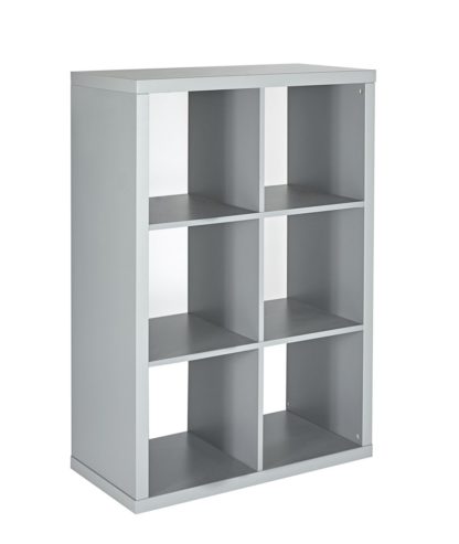 An Image of Habitat Squares Plus 6 Cube Storage Unit - White Gloss