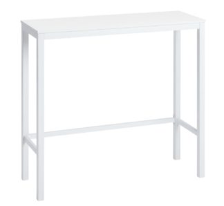 An Image of Argos Home Toby Wood 2 Seater Bar Table - White