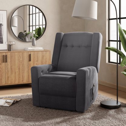 An Image of Kendrick Rise and Recline Chenille Chair Natural Chenille