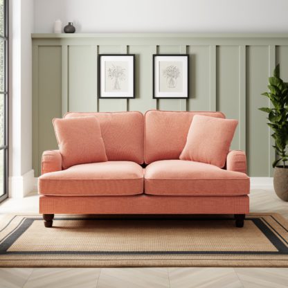 An Image of Beatrice Tonal Chenille 2 Seater Sofa Tonal Chenille Clay