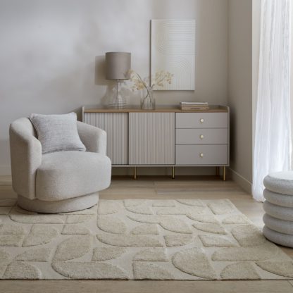 An Image of Hampden Cotton Geometric Rug Natural