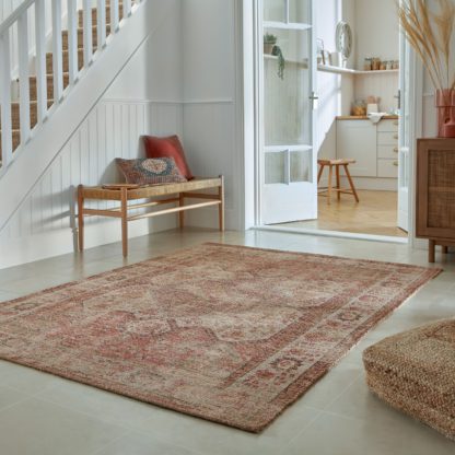 An Image of Dua Jute Traditional Rug Red