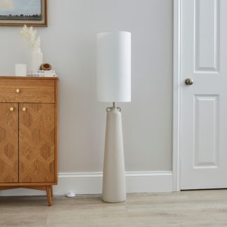 An Image of Burford Concrete Midi Floor Lamp Grey