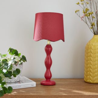 An Image of Elsie Tall Scalloped Table Lamp Rhubarb