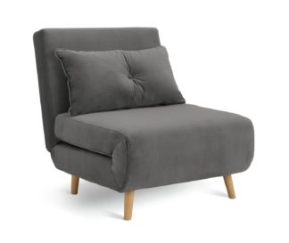 An Image of Habitat Roma Single Fabric Chairbed - Grey