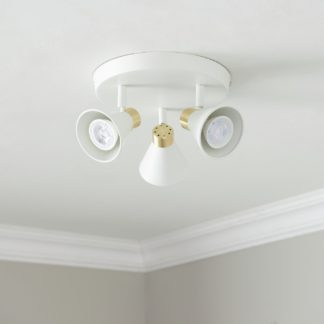 An Image of Camber Lighting Burton Metal Spotlight Plate - White & Gold