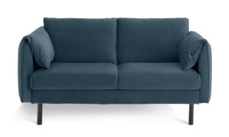 An Image of Habitat Bexley Self Assembly Fabric 2 Seater Sofa - Navy