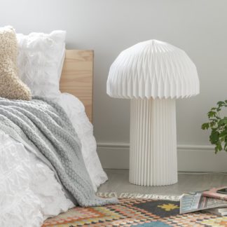 An Image of Habitat Origami Mushroom Floor Lamp - White