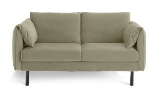 An Image of Habitat Bexley Self Assembly Fabric 2 Seater Sofa - Olive