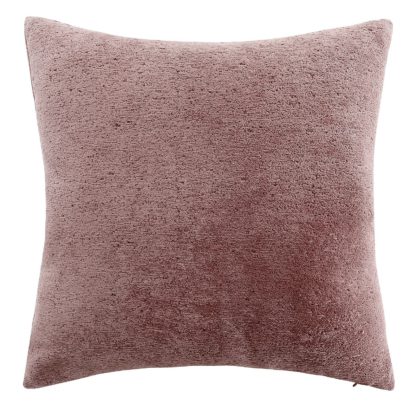 An Image of Large Chenille Cushion - 58x58cm - Blush