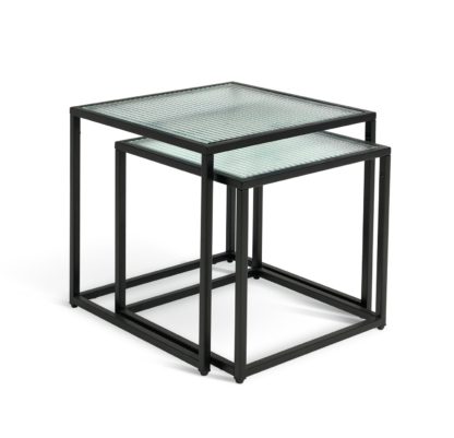 An Image of Habitat Morillo Nest of 2 Tables - Black