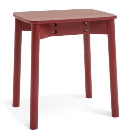 An Image of Habitat Nina Solid Birch Stool - Red