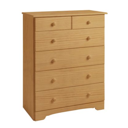 An Image of Argos Nordic 4 + 2 Drawer Chest - Pine