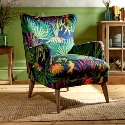 An Image of Marlow Wing Chair Tropical Treasures Print NHM Tropical Treasures