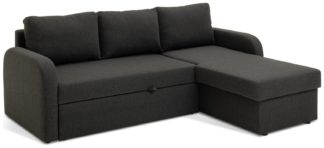 An Image of Habitat Carter Right Hand Corner Chaise Sofa Bed - Charcoal