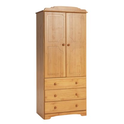 An Image of Argos Home Nordic 2 Door 3 Drawer Wardrobe - Pine