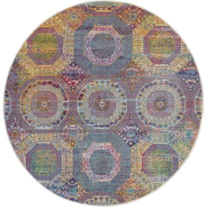 An Image of Ankara Global 5 Round Rug MultiColoured