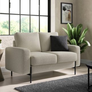 An Image of Jude Boxy Chenille 2 Seater Sofa, Natural Natural