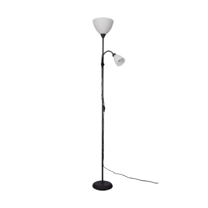 An Image of EGLO Montanini-E Floor Lamp Black