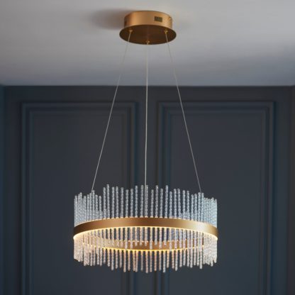 An Image of Vogue Summer Pendant Light Brushed Gold